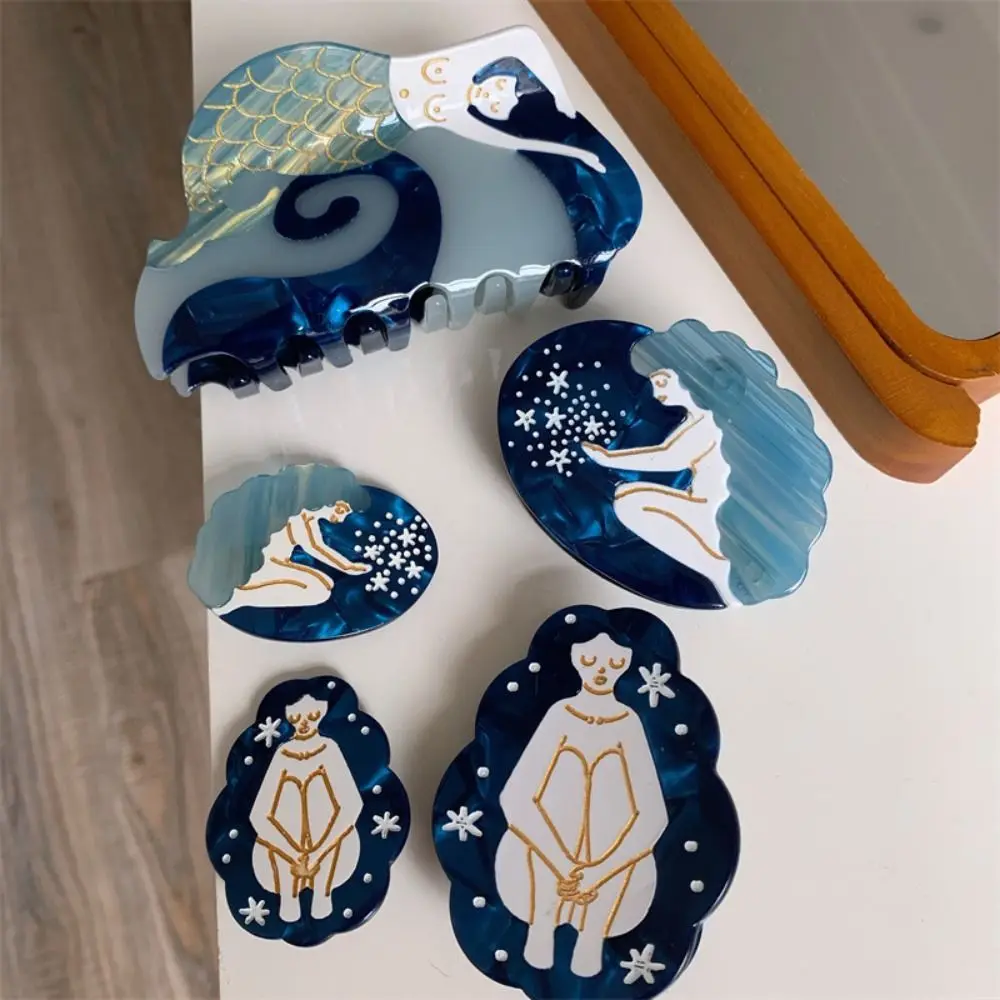 

Creative Mermaid Flower Star Snake Duckbill Clip Cloud Women Barrettes Mushroom Zircon Hairpins Ins Hair Clip Acetate Hair Claw