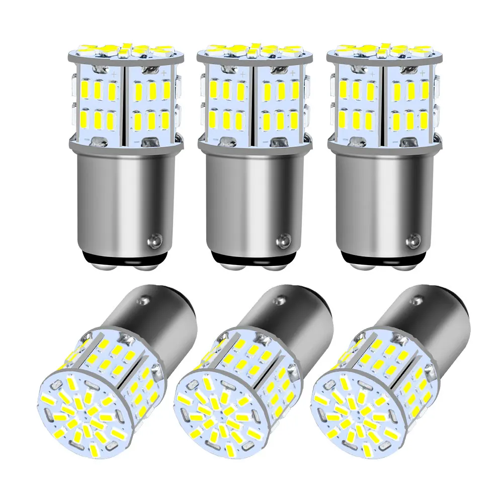 2/4/6/10PCS Ultra Helle P2MAX Led-lampen 1156 BA15S S25 G18 P21W 1157 BAY15d P21/5W 12V Weiß Auto Bremse Reverse Nebel Stick Lichter