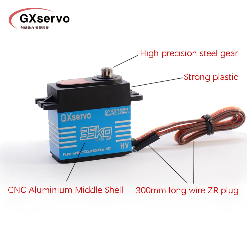 GXservo Servo Large Torque 35KG 40KG Metal Gear Digital Servos For  rc accessories 1/8 1/10 Remote control toy car robot crawler