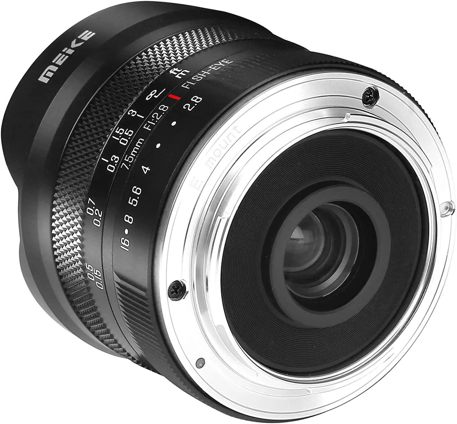 Meike 7.5mm f2.8 Ultra Wide Angle Aps-C Manual Focus Diagonal Fisheye Lens for Fuji M43/X/ Sony E/ Nikon Z/ Canon EFM Mount