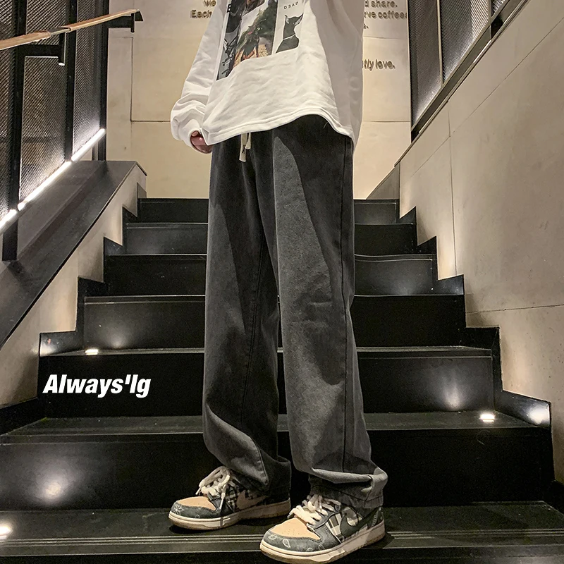 KAPMENTS Y2k Streetwear Baggy Jeans Pants 2023 Casual Graphic Denim Pants Korean Fashions Harajuku Low Rise Jeans Stacked Pants