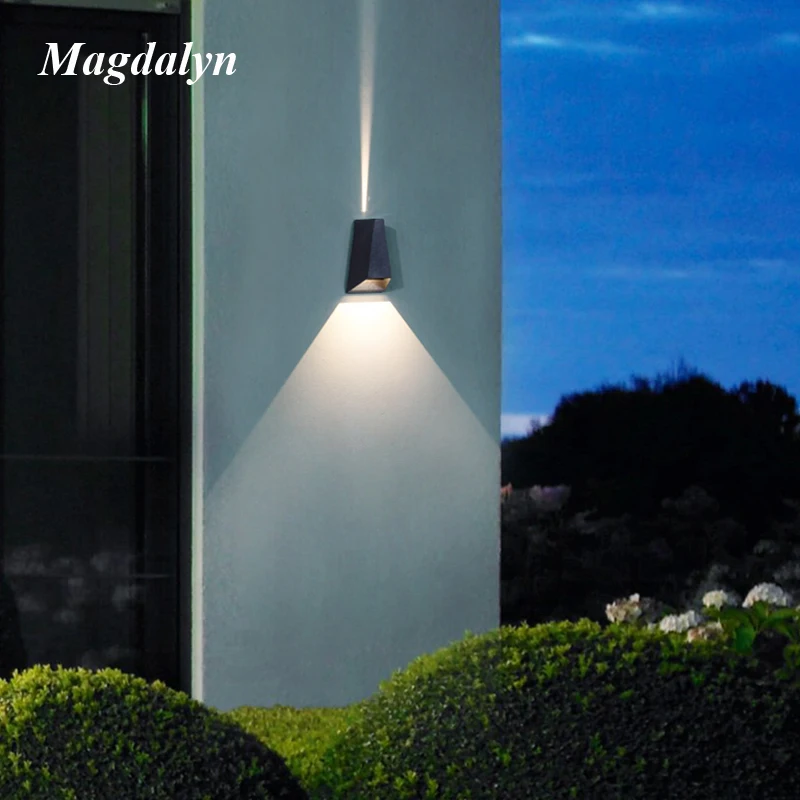 Magdalyn Sensor Led Outdoor Wall Lamp Waterproof Balcony Up Down Aluminum Interior Security Light with Motion Sensor Outdoor Led