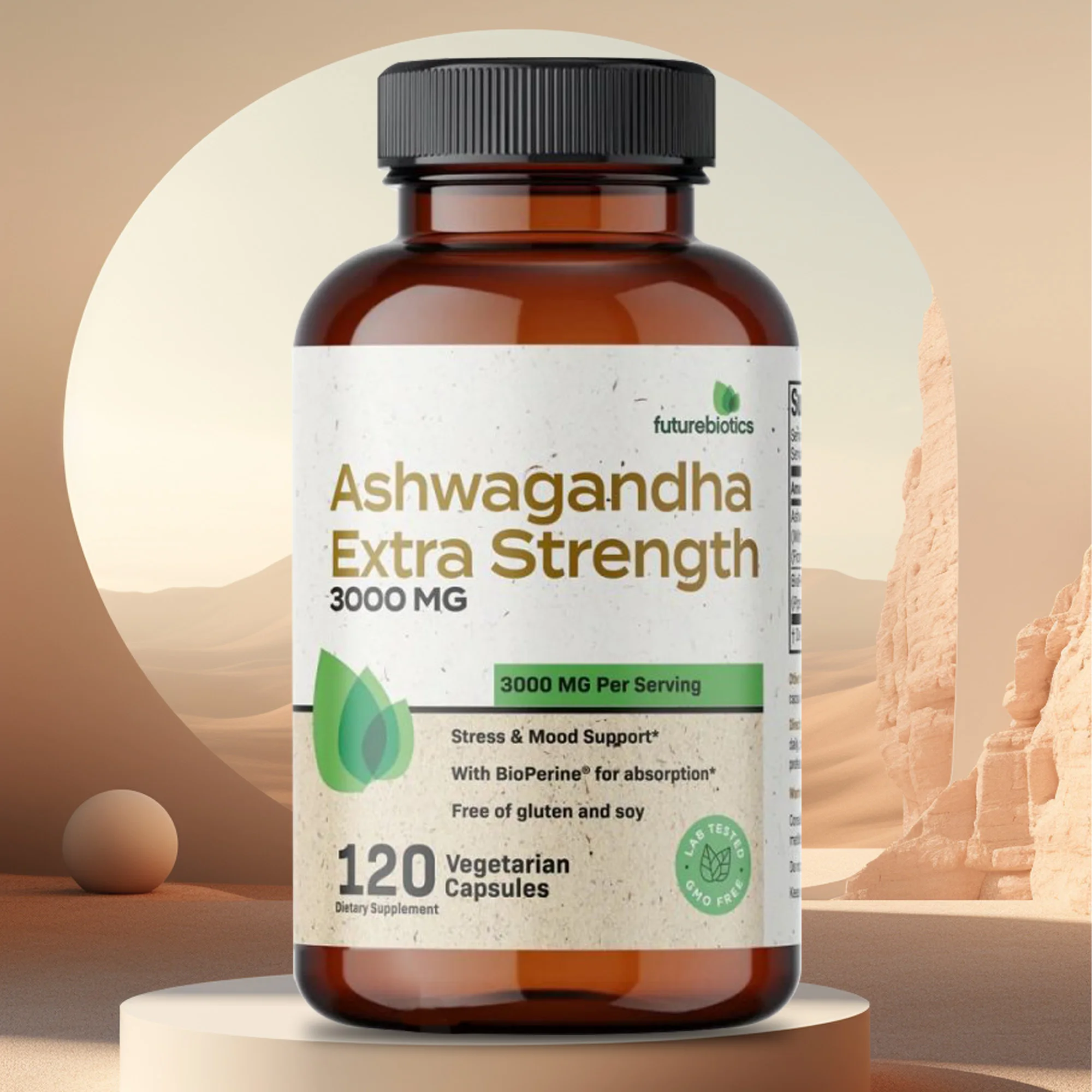 

Ashwagandha Extra Strength - Stress Relief, Energy, Focus, Muscle Recovery & Mood Support, Improves Athletic Performance