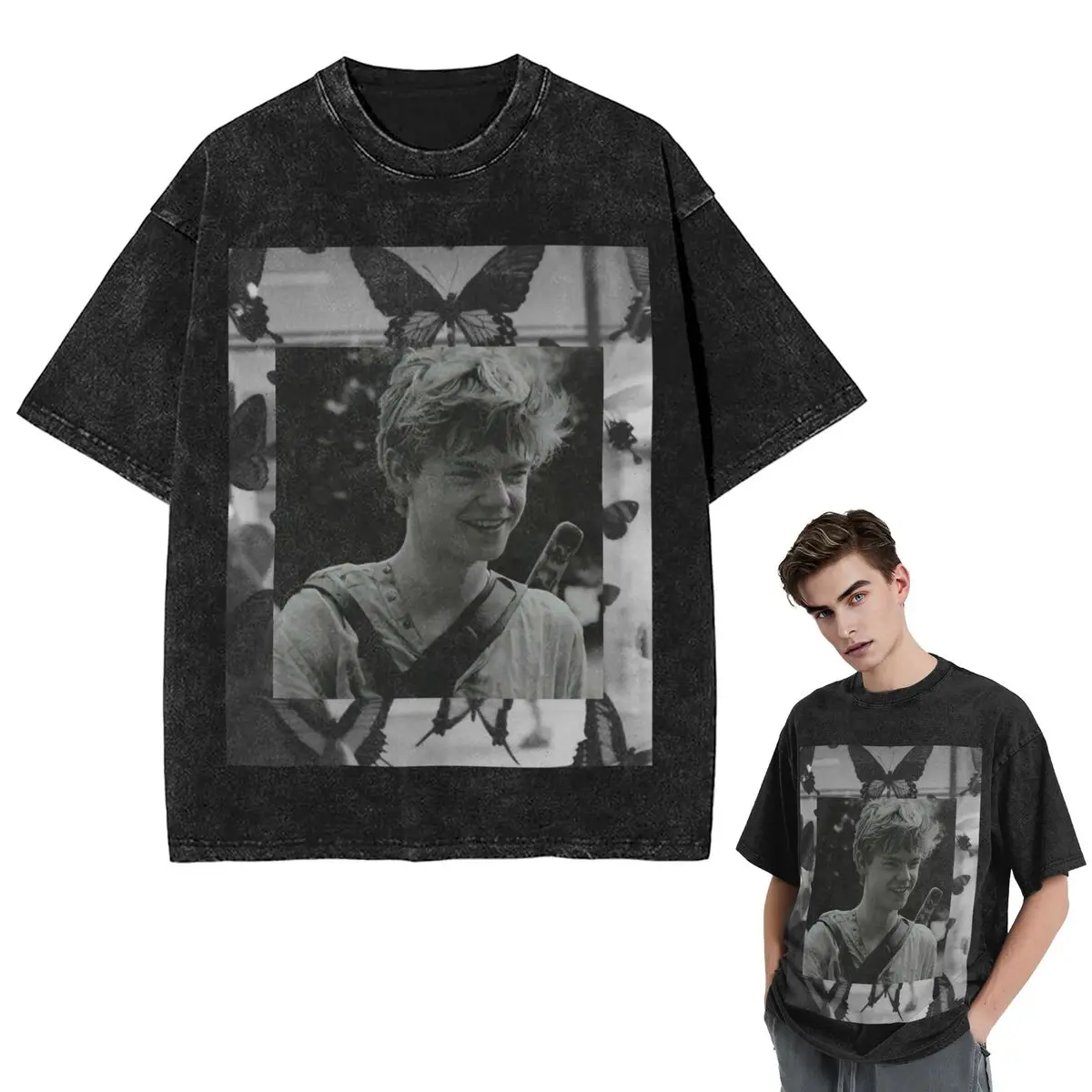 Streetwear T-Shirts The Maze Runner Newt Blanket Washed T Shirt Short Sleeve Hip Hop T-Shirt Tops Tees for Men Women