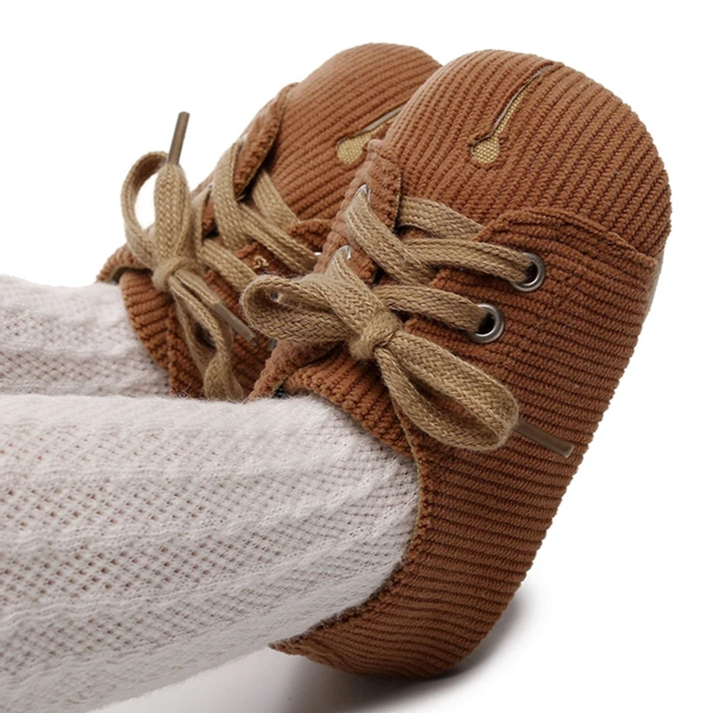 

Infant Baby Boys Girls First Walkers Moccasins Sneakers Shoes Tie-Up Soft Sole Flat Shoes Prewalker Anti-Slip Shoes