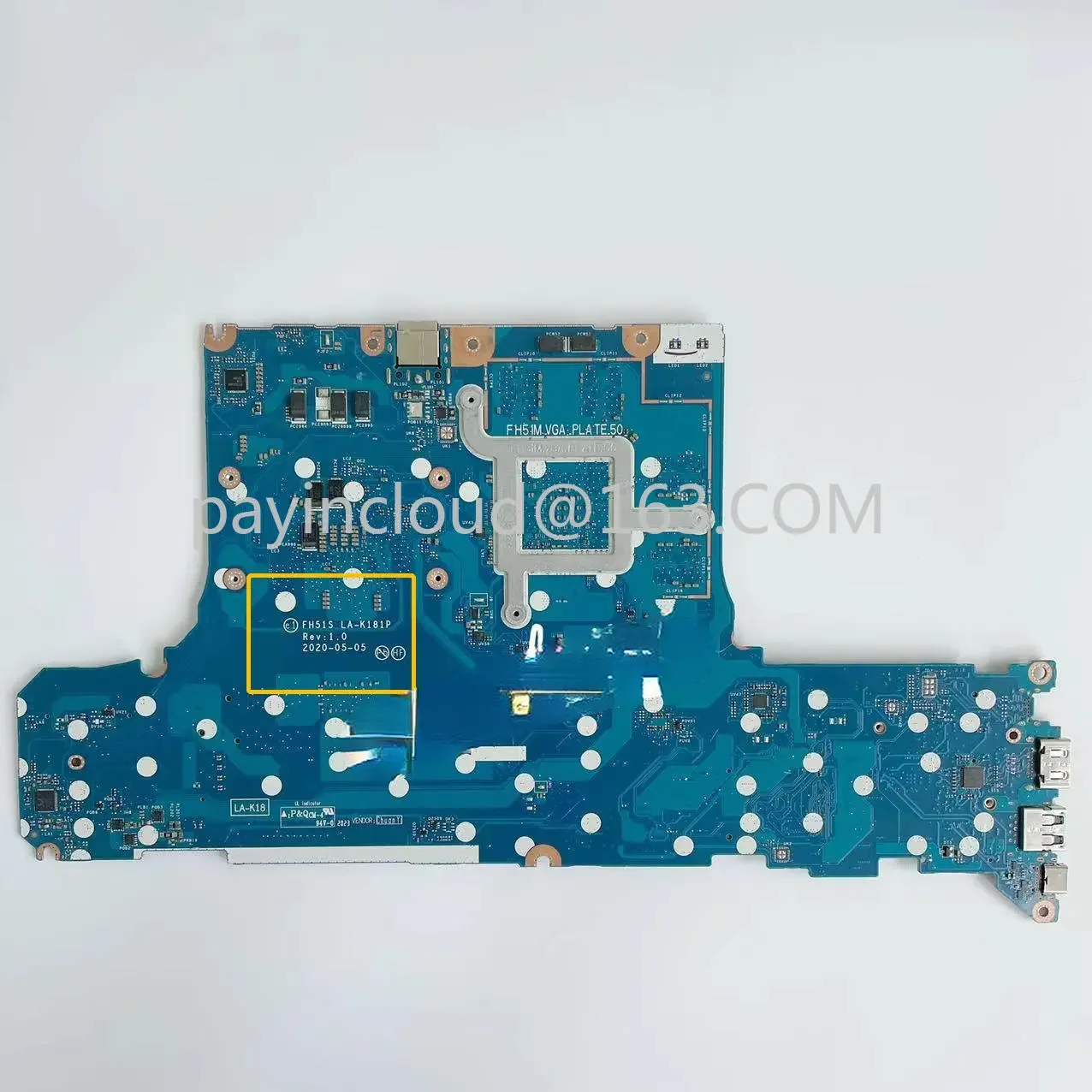 

FH51S LA-K181P Mainboard for Acer Nitro 5 AN515-44 Laptop Motherboard CPU:R5-4600H GPU:N18P-G61-MP2-A1 GTX1650 4G DDR4 Test OK