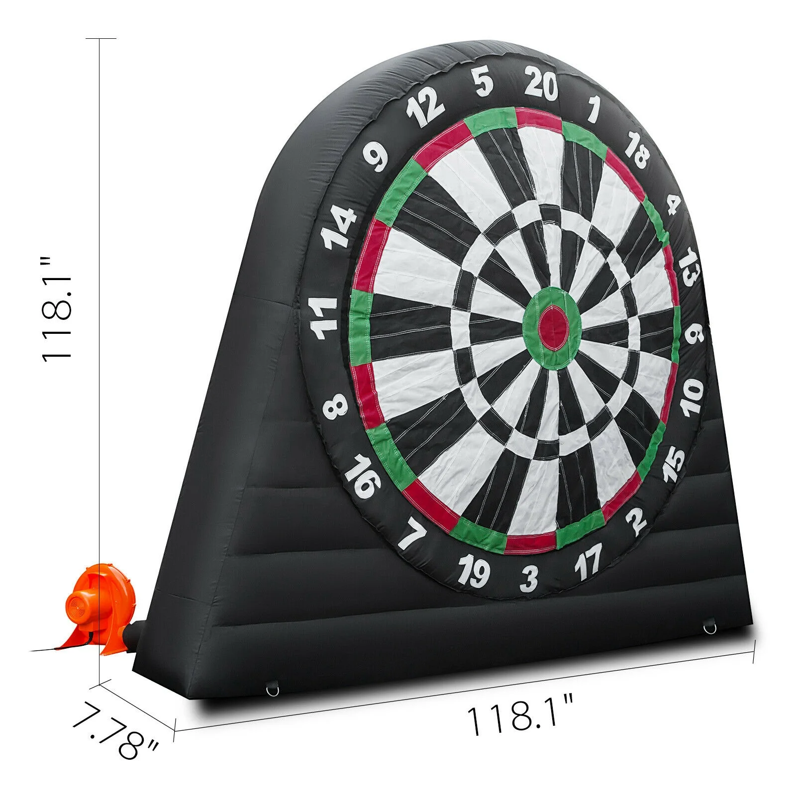 Fashionable 3 MeterFootball Kick Game Inflatable Soccer Darts Board With Free Ball Set