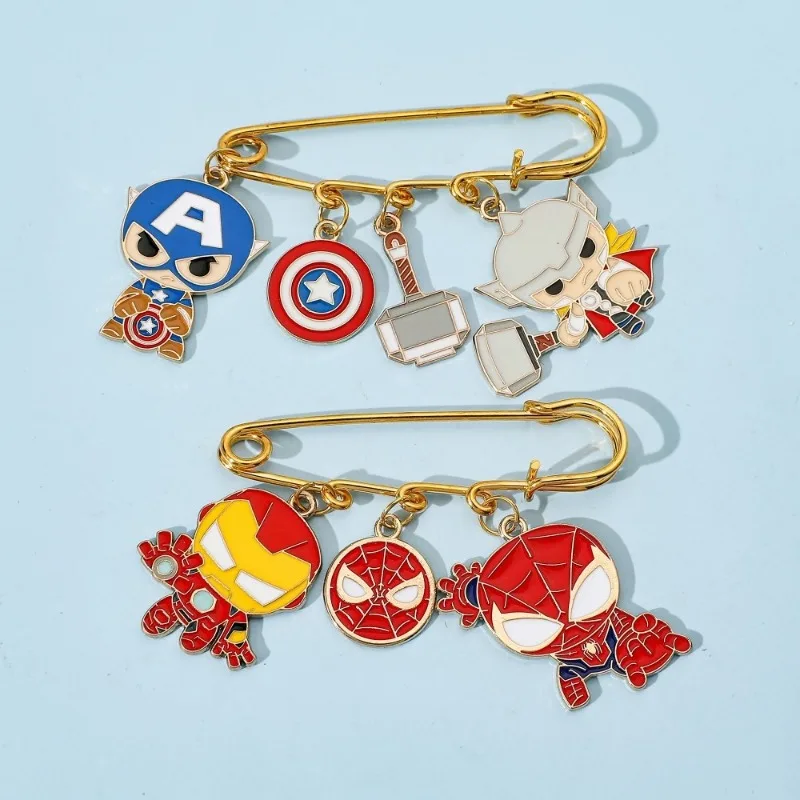 Marvel Iron Man Broche Anime Figuur Spider-Man Cartoon Legering Pin Rugzak Anime Merchandise Decoratie Kinderen Verjaardagscadeautjes