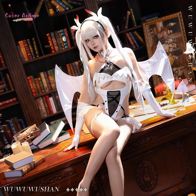 Disfraz de Cosplay de la diosa de la victoria Blanc, mono de Ángel Blanco, uniformes para carnaval de Halloween, ropa de Anime