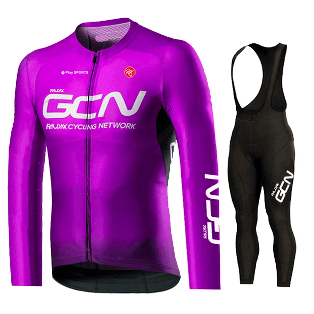 Gcn Red Pro Cycling Jersey Set, Long Sleeve Cycling Clothing, MTB Maillot, Bicycle Sportswear, Road Bike Uniform, 2024