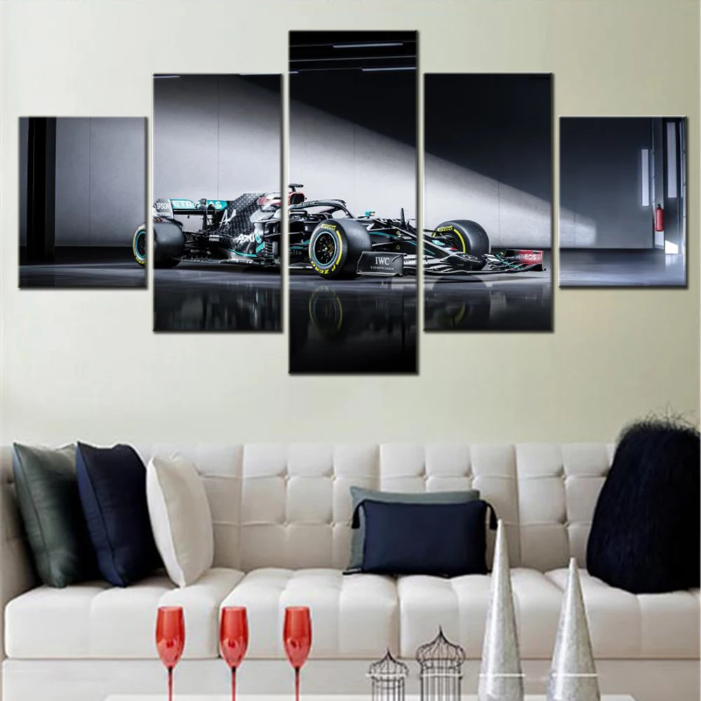 Unframed 5Pcs F1 Car W11 EQ Performance Canvas Posters Wall Art Decorative Pictures Paintings for Living Room Bedroom Home Decor