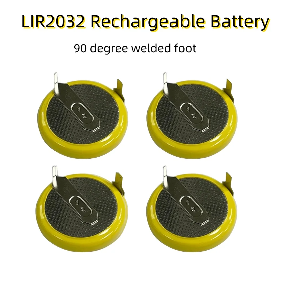 2-20PCS LIR2032 Battery with Solder Tabs 3.6V Button Battery Compatible with Gameboy Color Gameboy Advance Game Box