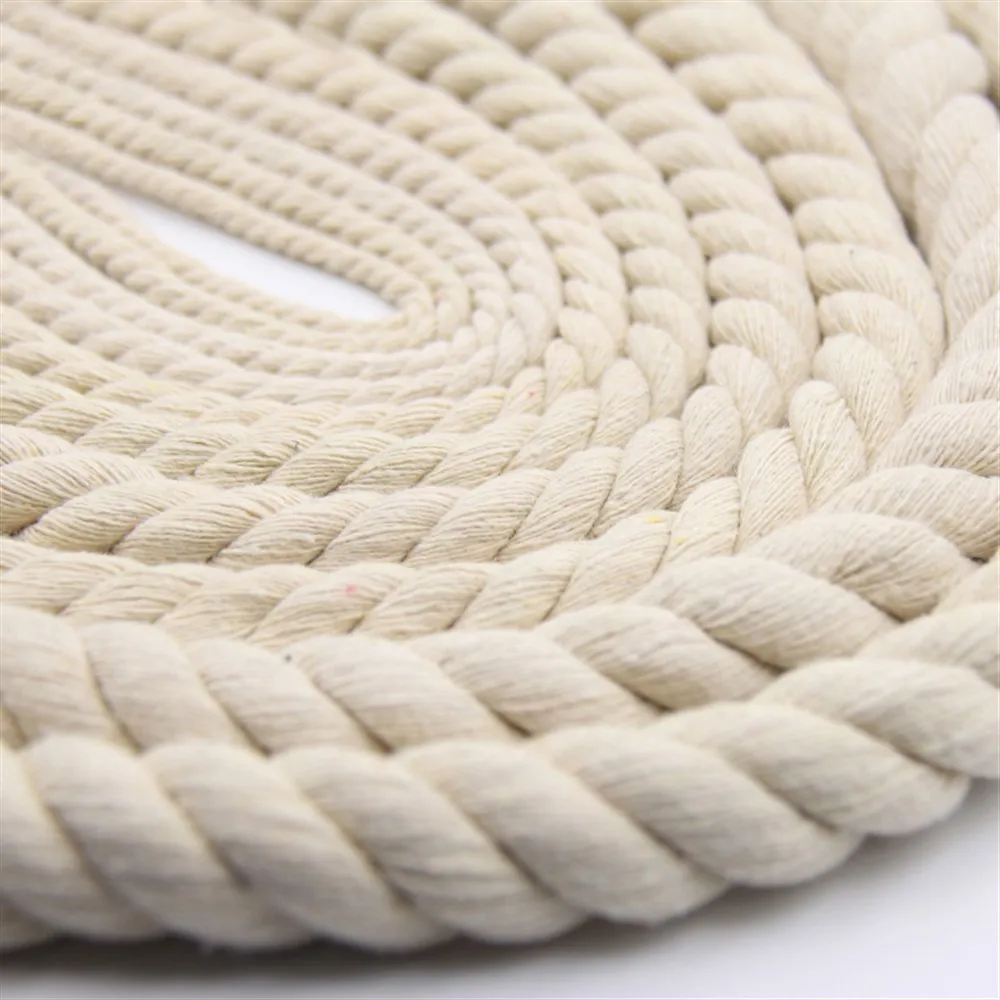 Macrame Cord 1/2/3/4/5/6/8/10/12mm Natural Cotton Cord Twisted Macrame Rope String DIY Craft Knitting Making Plant Hangers