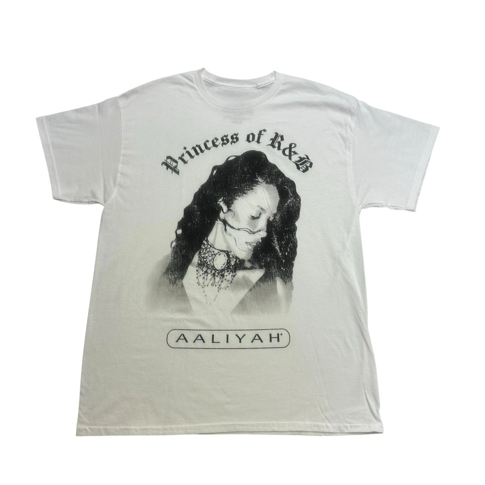 

Aaliyah Shirt Adult Black Princess of R B Music American Band Singer T-shirt Men Street Hip-hop Rock Short-sleeved Women
