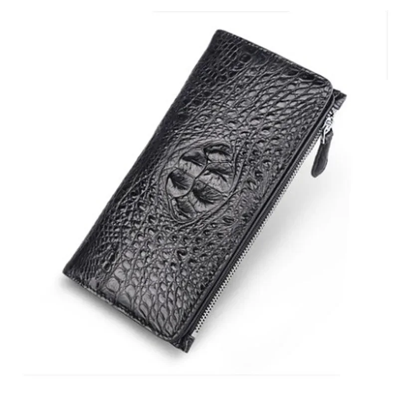 

langhao crocodile wallet male Europe Cross section long men wallet youth closed men clutch bag men purse