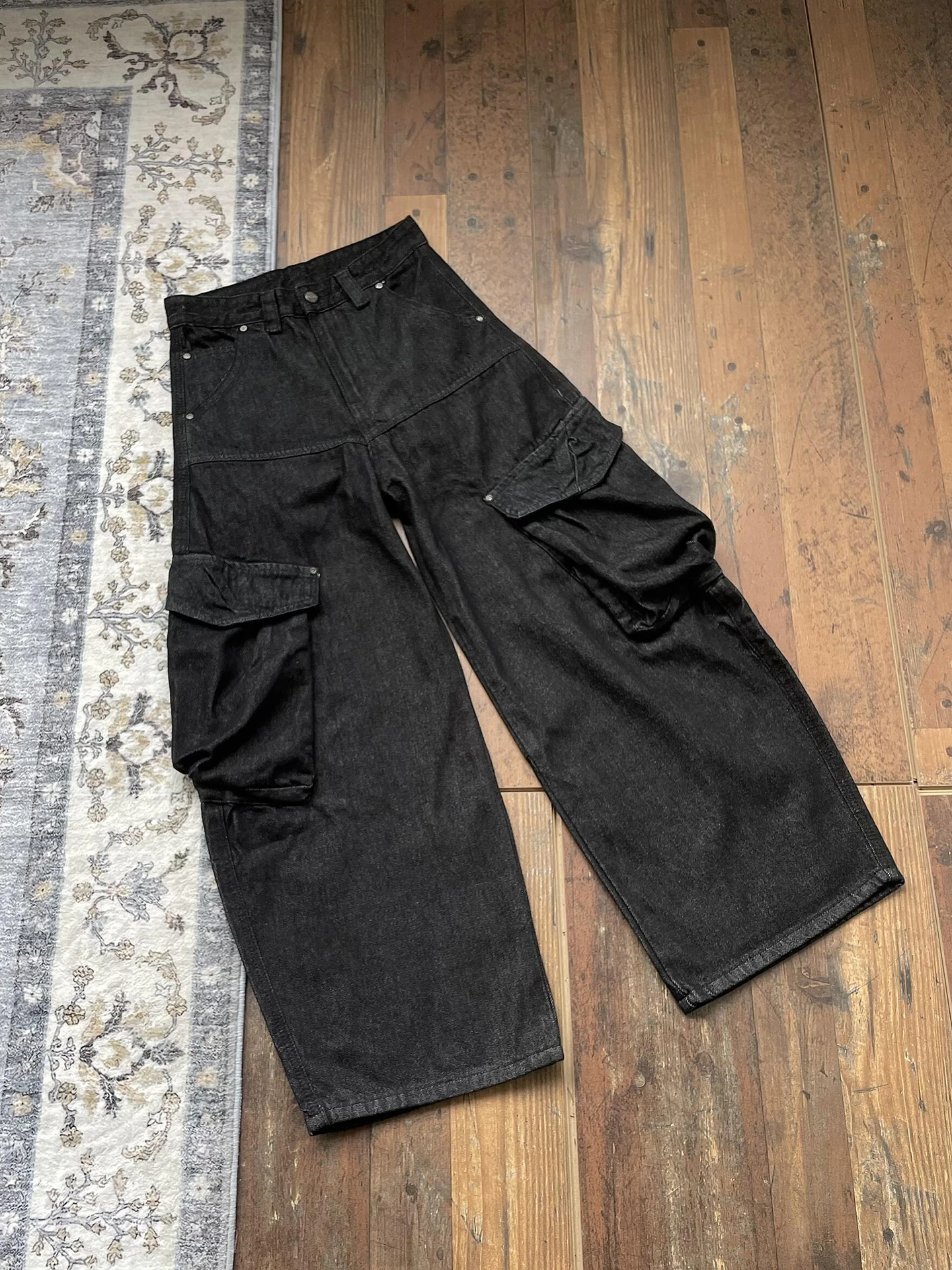 

Bla Oversized Multi-ket Work Pants Men's Faion Brand Cleanfit Flared Leg Pants Autumn Casual Wear Resistant Wear