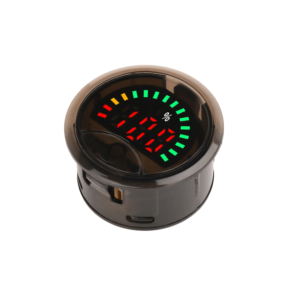 Digital Voltage And Power Indicator Dc7-100V Two-Wire Circular Digital Voltmeter Power Indicator With Power-Off Memory Function