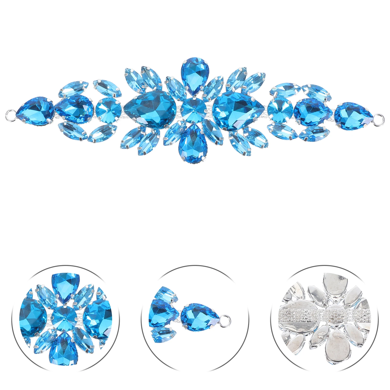 

2 PCS Wedding Shoes Decoration Bridal Decorations Rhinestone Appliques Glass Embellishments for Clothing Bride