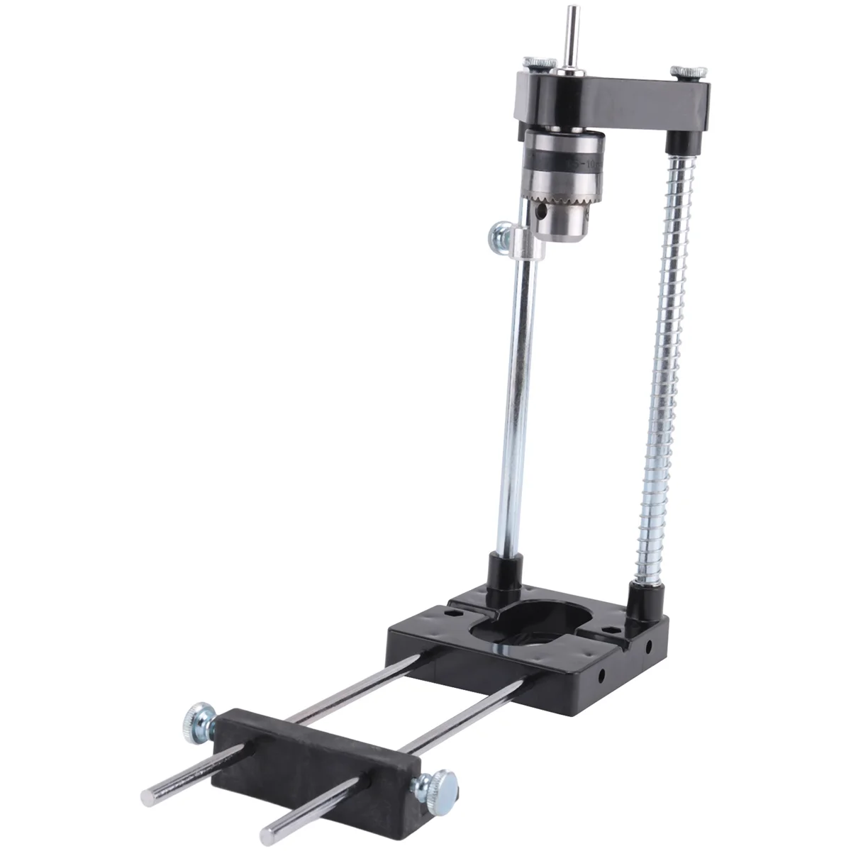 Woodworking Drill Guide, Woodworking Drill Guide Plastic Adjustable Drilling Template Hole Punch Locator for DIY (Black) G