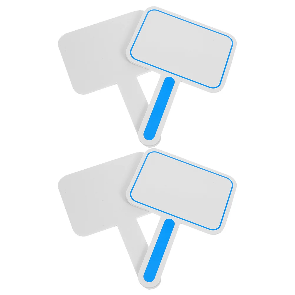 

4Pcs Handheld Blank Scoreboard Paddle Dry Erase Board Single Sided Lightweight Reusable Voting Scoring Teaching Whiteboard