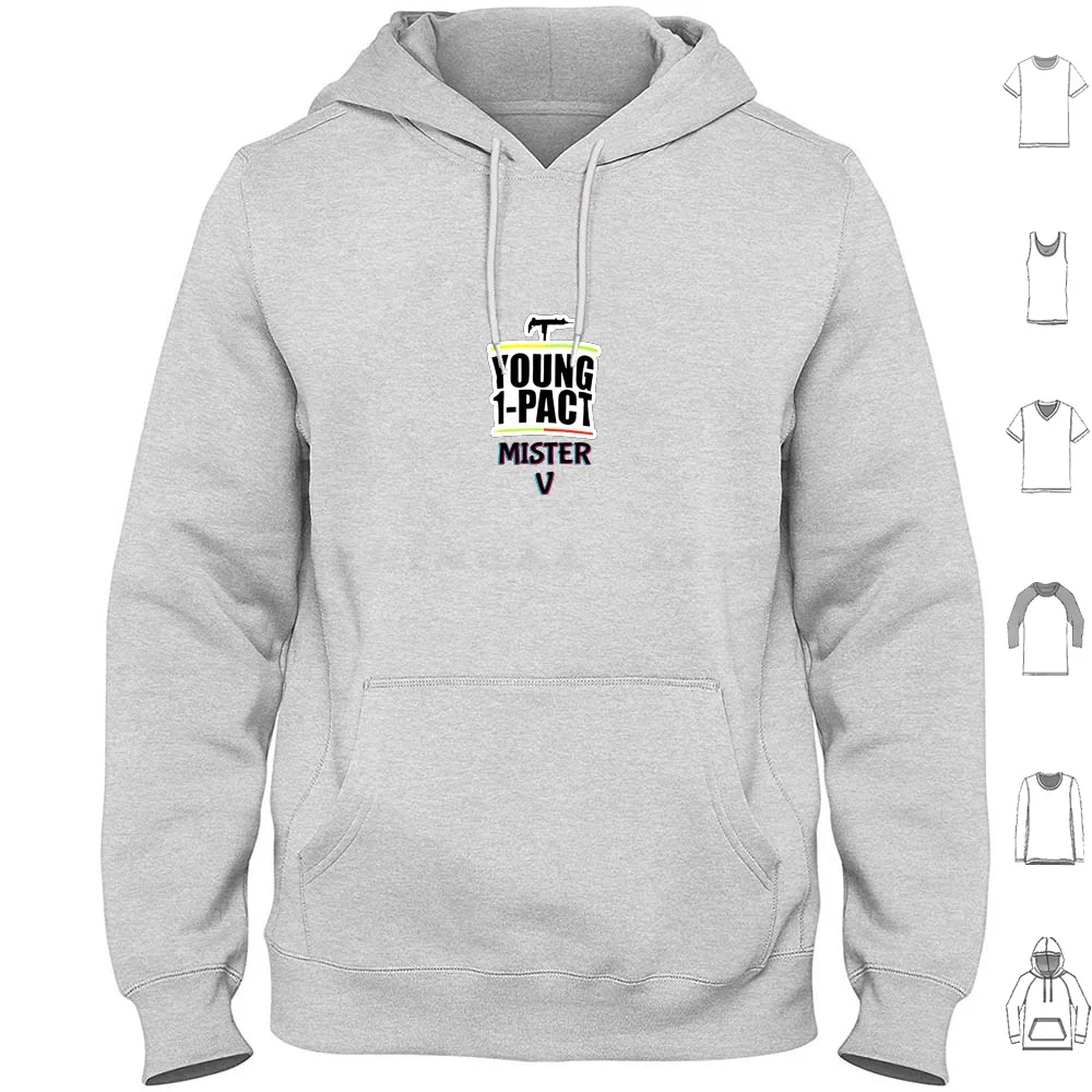 V Hoodie Cotton Lon… - image