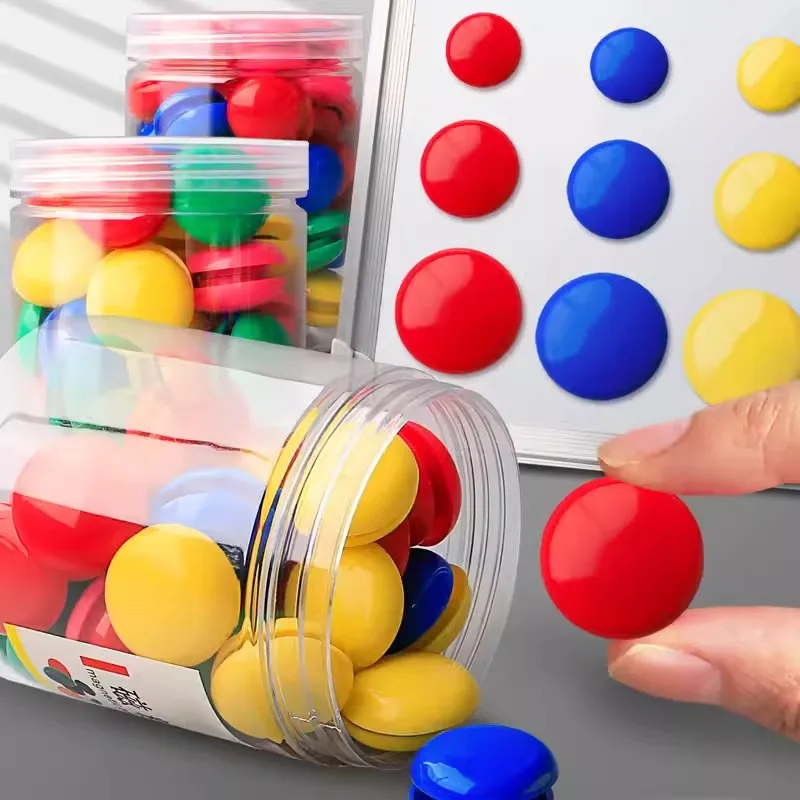 80/6 Stück Farbige Runde Kühlschrankmagnete Starke Magnetische Tafel- und Whiteboard-Magnetaufkleber für Zuhause Büro Schule DIY Deko