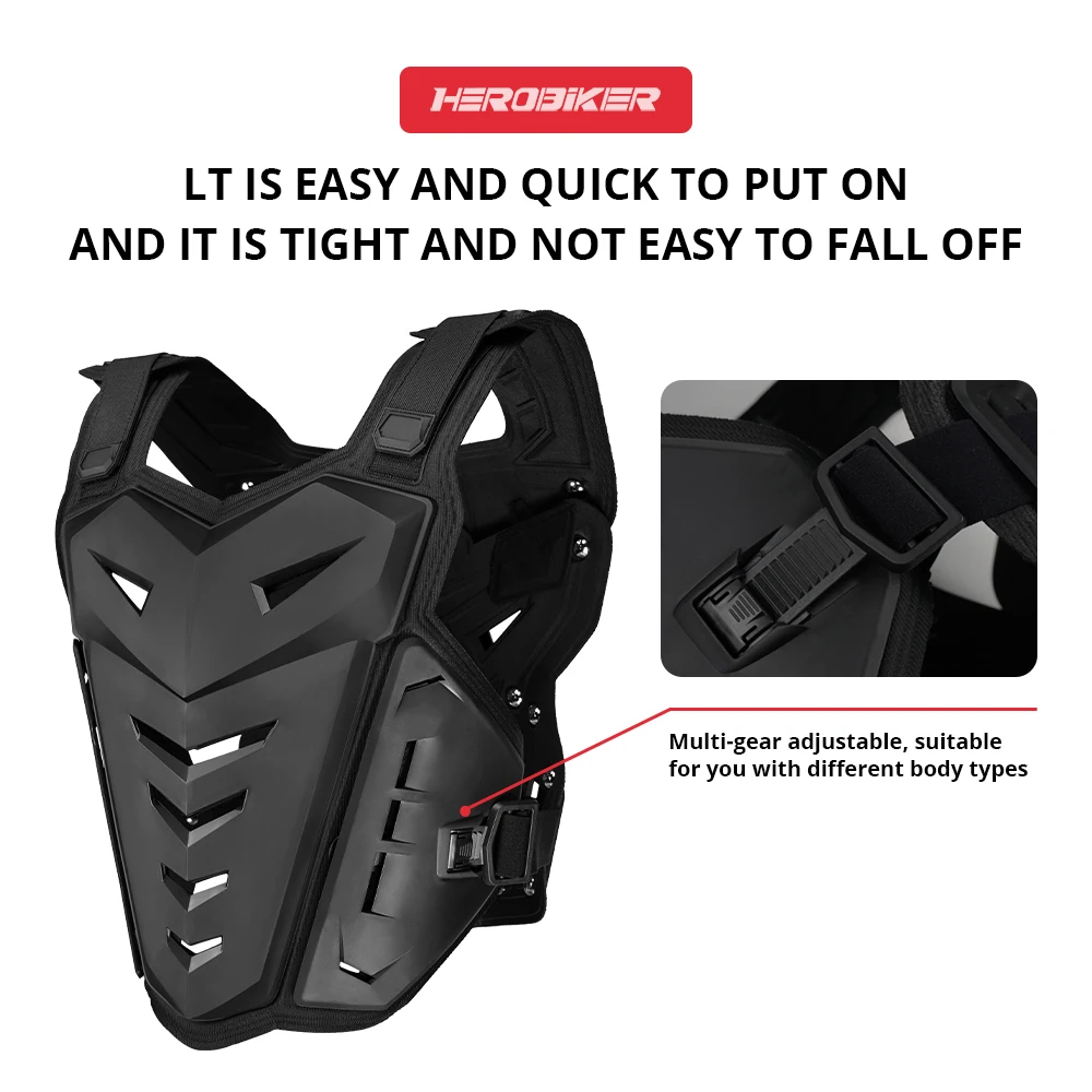 Motorcycle Body Armor Vest Anti-Fall Motocross Riding Armor Vest Protective Gear Wear-Resistant Motorbike Chest Back Protector view 5