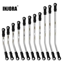 INJORA Stainless Steel High Clearance Links with Rod Ends for 1/10 RC Crawler Car TRX4 SCX10 II SCX10 III VS4-10