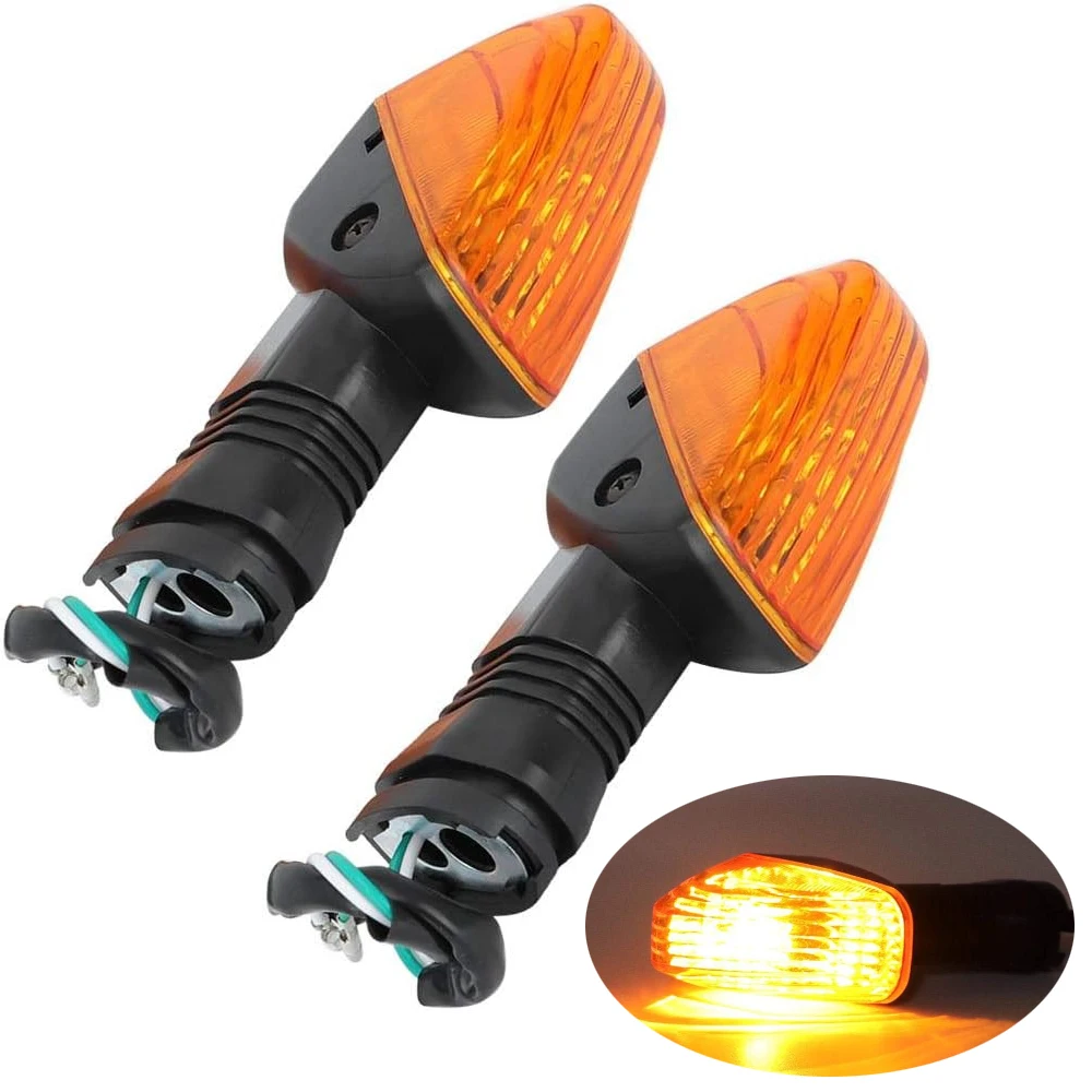 

2Pcs Motorcycle Turn Signal Light Indicator Light for KAWASAKI NINJA ZX-6R 636 600 ZX-6RR KLE 500 KLE 650 VERSYS KLR 650 Z750S