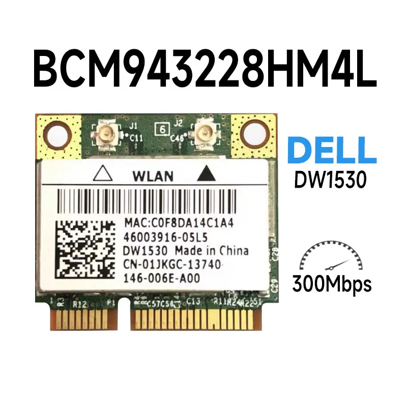 2026 Broadcom Bcm4322 Mini Pci E Wireless Card Dw1530 802 11 A B G N Standard Notebook Spare Part Fit E6420 E5510