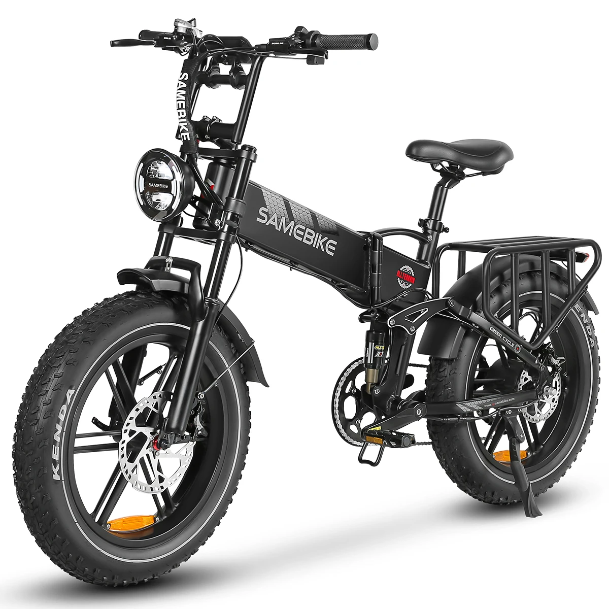 17Ah 250w1200D Folding Rear Drive Fat Electric Bike E-bike Dual Suspension - Image 2
