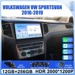 Android 16 Multimedia Car Player For Volkswagen VW Sportsvan 2016 - 2019 Auto NO 2din DVD Wireless Carplay GPS Navigation CPU