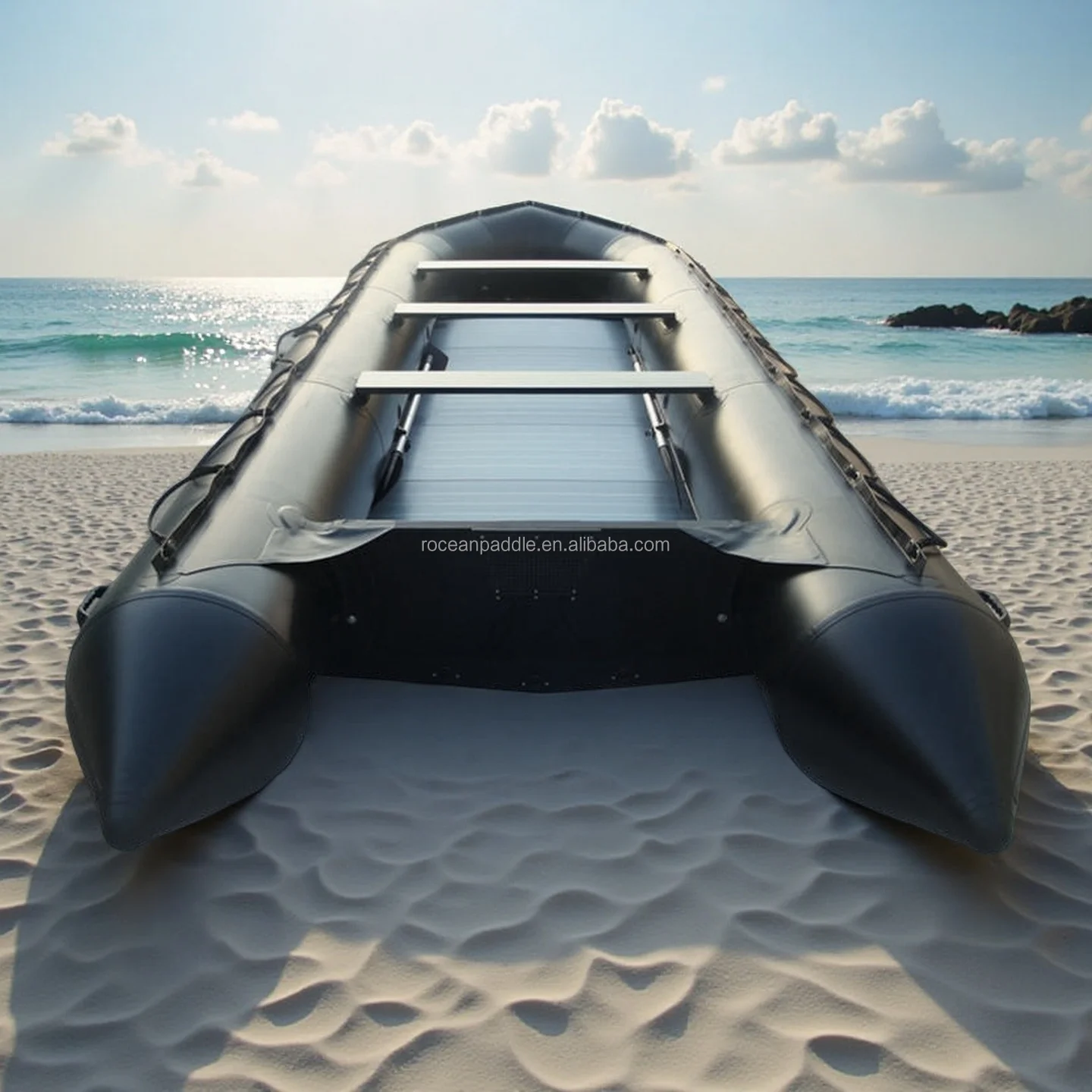 

Factory Cheap PVC Water Sports Boat Aluminum Floor Large Inflatable Rubber Boat Fishing Boat