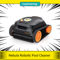 CoasTeering Nebula Cordless Robotic Pool Cleaner, 180 Mins Runtime, Wall Climbing , Brushless Motors, Smart Navigation, Cleaning