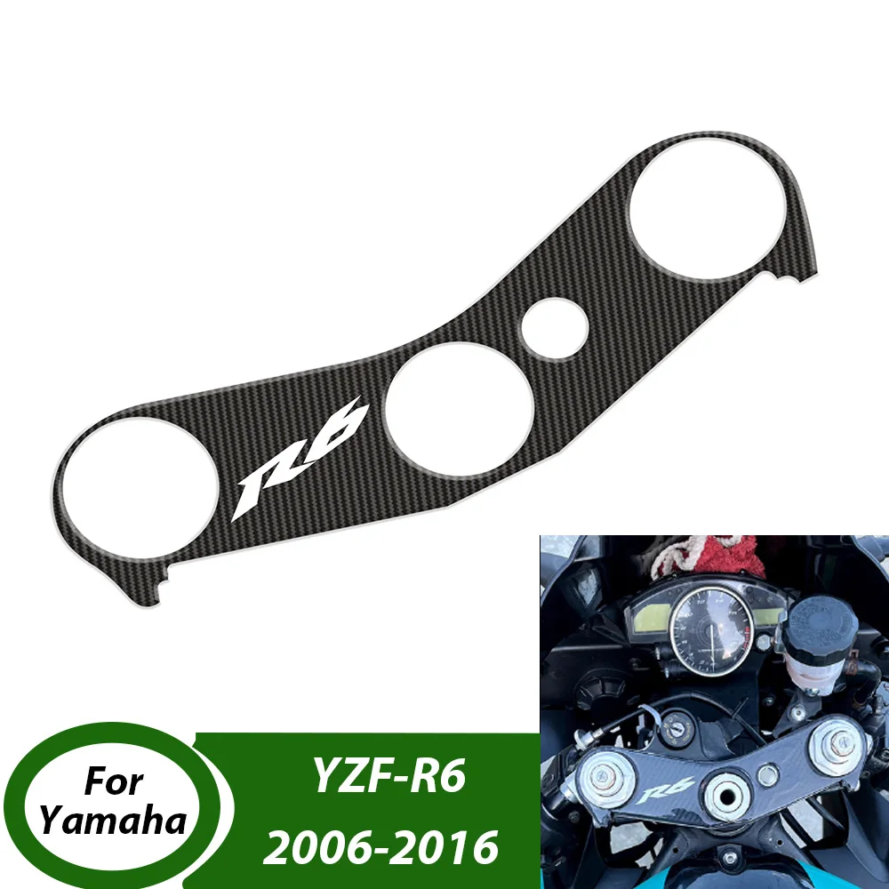 

﻿ YZF R6 Motorcycle Triple Tree Yoke Cover Protector Pad Sticker For Yamaha YZF-R6 YZFR6 2006-2016 2015 2014 2013 Accessories.