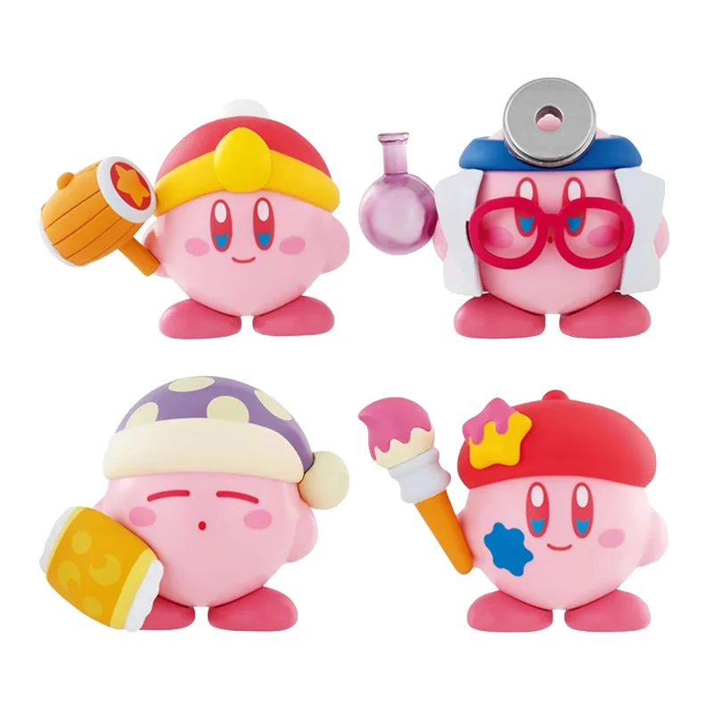 BANDAI Original Kirby Gashapon Toy Dr Chef Kirby Ice Kirby Mini Action Figure Model Kids Surprise Gift Ornaments