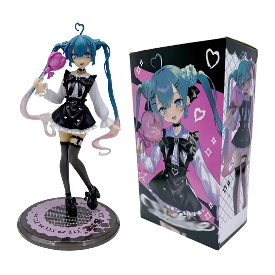 New Hot sold Hatsune Miku Desktop Cute Action FigureNeko T-Shirt Ver. Anime Figurine Kawaii Girl Model Toy Gift view 5