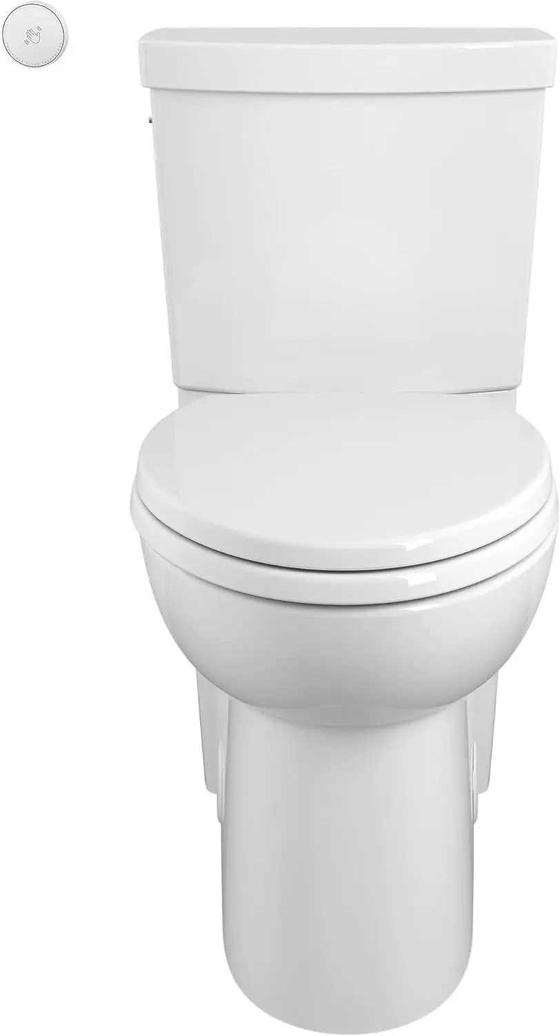 2989709.020 Concealed Trapway Cadet Touchless 2-Piece 1.28 Gpf Single Flush Elongated Toilet, Seat Included, White