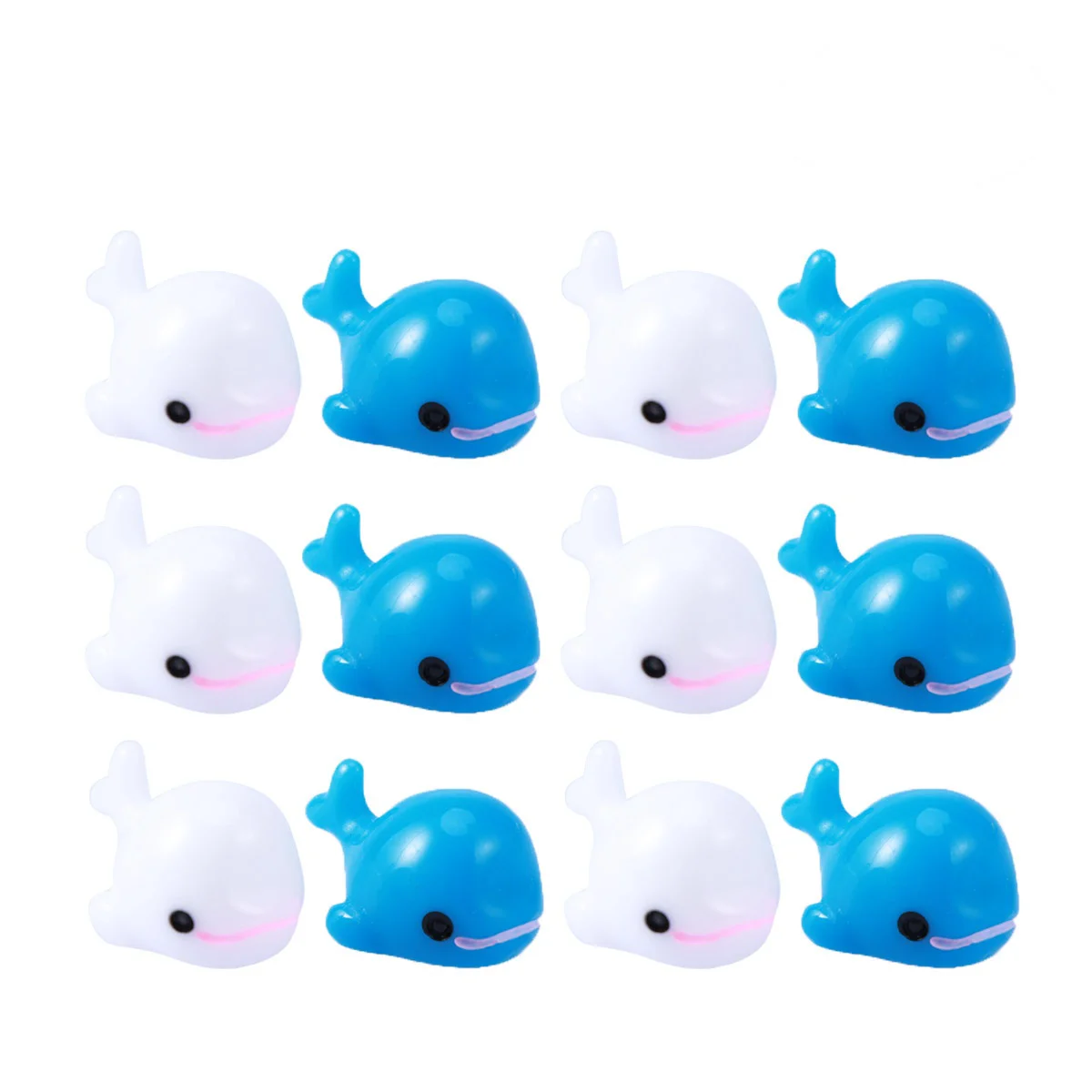 65pcs Resin Dolphin Porpoise Sea Fish White Blue Whale Model Small Figurine Crafts Home Ornament