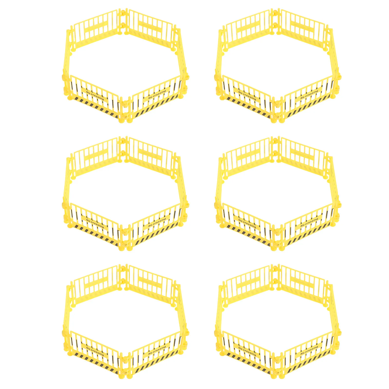 

40Pcs Railway Side Warning Fence 7Cm High Visibility Mini Construction Site Sign Scale Work Zone Barrier for Diorama Train Track