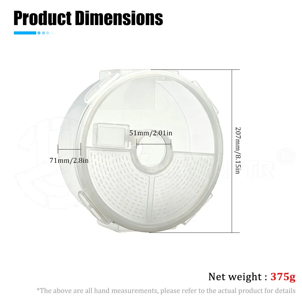 Upgraded 1KG 3D Printing Filament Box Sealed Filament Storage Case Anti-Dust Humidity Monitoring Filament Spool Container