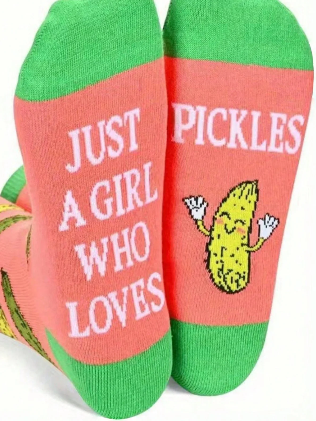 POTDEMIEL 1 Pair Of Men's Funny Pickle Socks - Novelty Gifts For Pickle Lovers - , Knitted Animal Pattern Fun Socks Crazy Happy