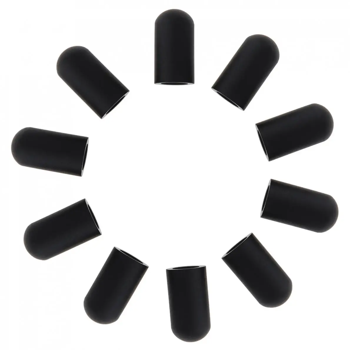 Silicone Drum Stick mangas, tampa protetora mudo para Jazz Snare eletrônico Dumb, exercício de tambor, Stick Head, 10pcs