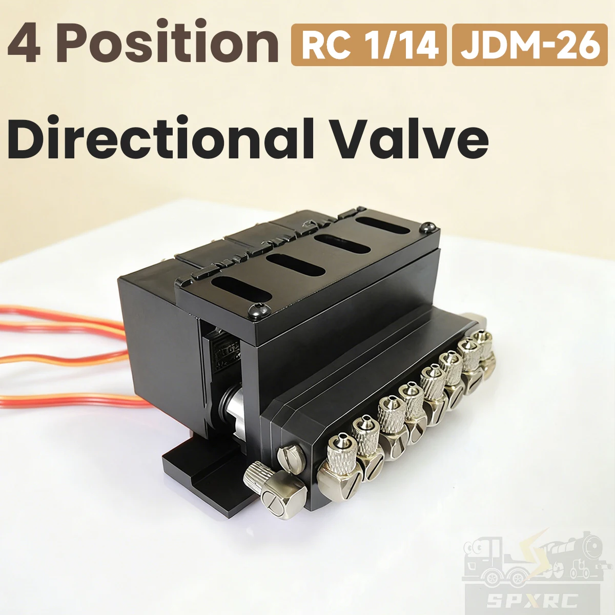 

4CH Hydraulic Directional Valve Metal JDM-26 For 1/14 Tamiya RC Truck Tractor Excavator Loader Toys Model Upgrade Parts JDMODEL