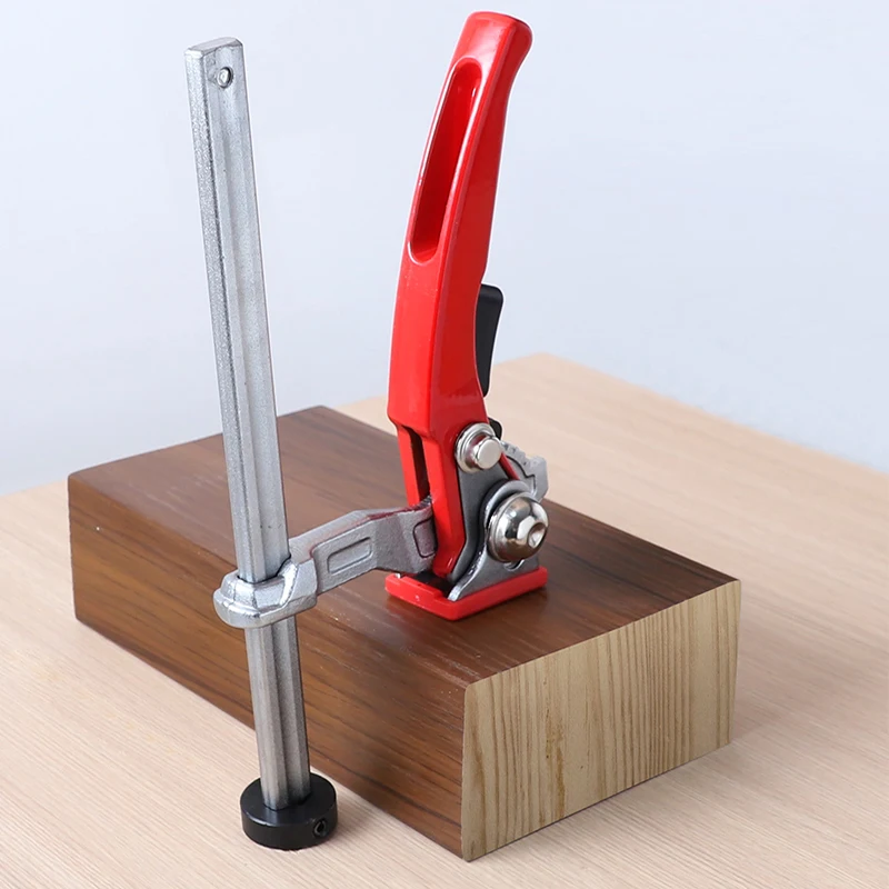 

1Pc Woodworking Desktop Quick Acting Hold Down Clamp Fast Fixed Clip For Woodworking Benches 16/19/20/28MM Hole Ratchet F Clamp