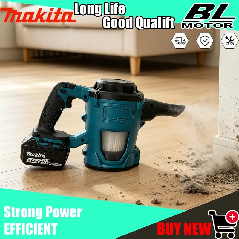 

Аккумуляторный ручной пылесос Makita 18В, мощный электроинструмент