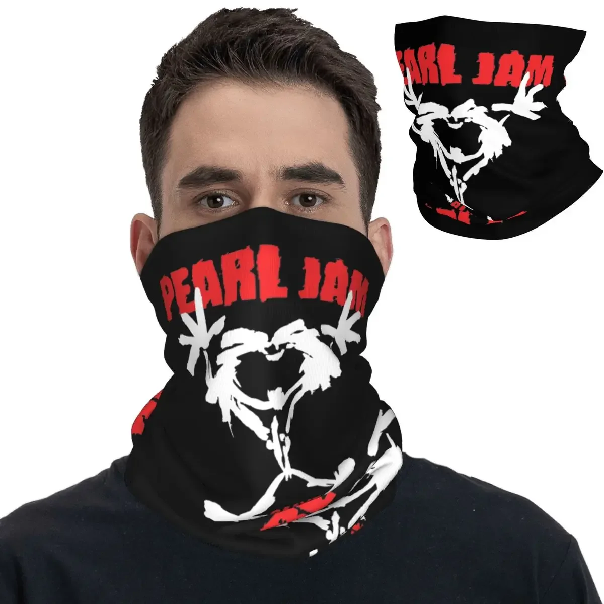 Jam Pearl Music Band Bandana Neck Gaiter Printed Balaclavas Wrap Scarf Multi-use Headwear Fishing For Men Women Adult All Season