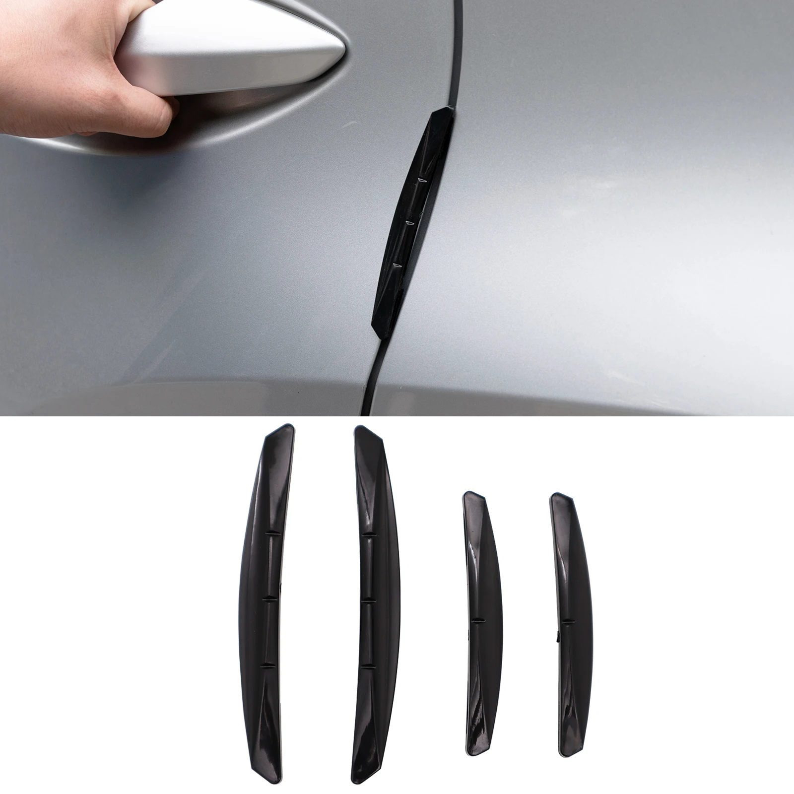 Black Transparent Car Door Edge Protection Guards Buffer Trim Molding Protection Strip Scratch Protector Auto Door Crash Bar