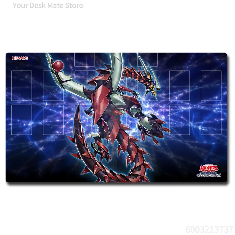600X350X2Mm Diy Yu-Gi-Oh! Ocg Odd-Eyes Pendulum Dragon Card Battle Mat Single Player Board Game Card Duel Plate Battle Mat Gift