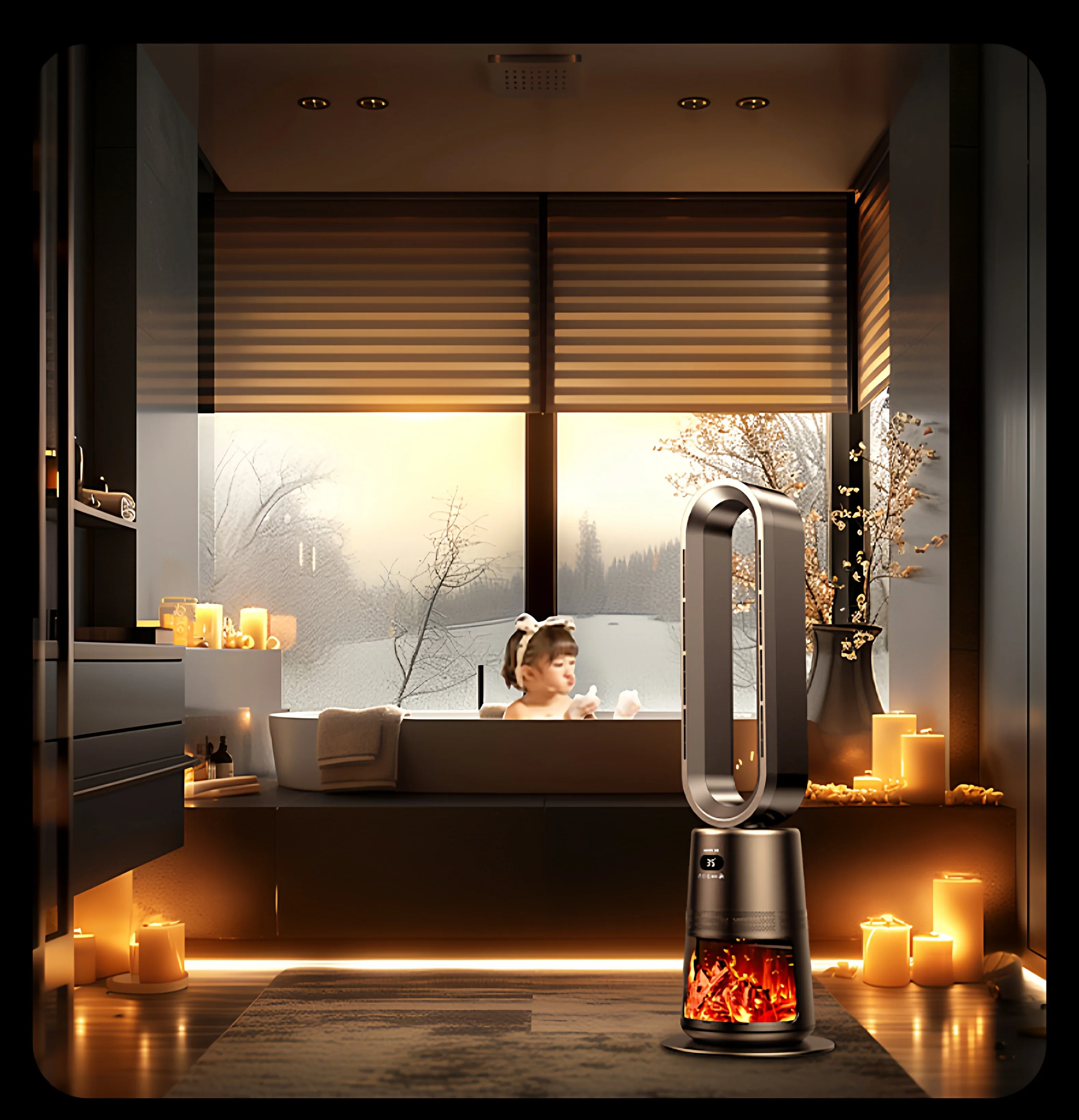 سخان كهربائي من الجرافين 220 فولت 2025 نموذج جديد مروحة دافئة موفرة للطاقة لتدفئة المنزل بالكامل #5